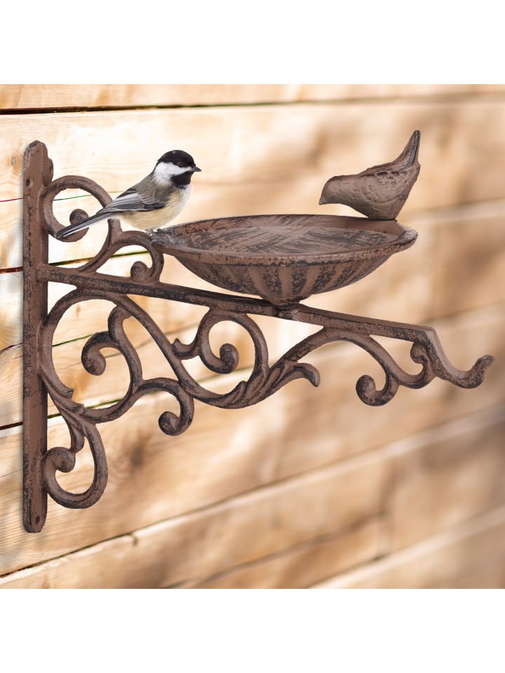 relaxdays Vogeltränke Gusseisen in Braun günstig kaufen onesize
