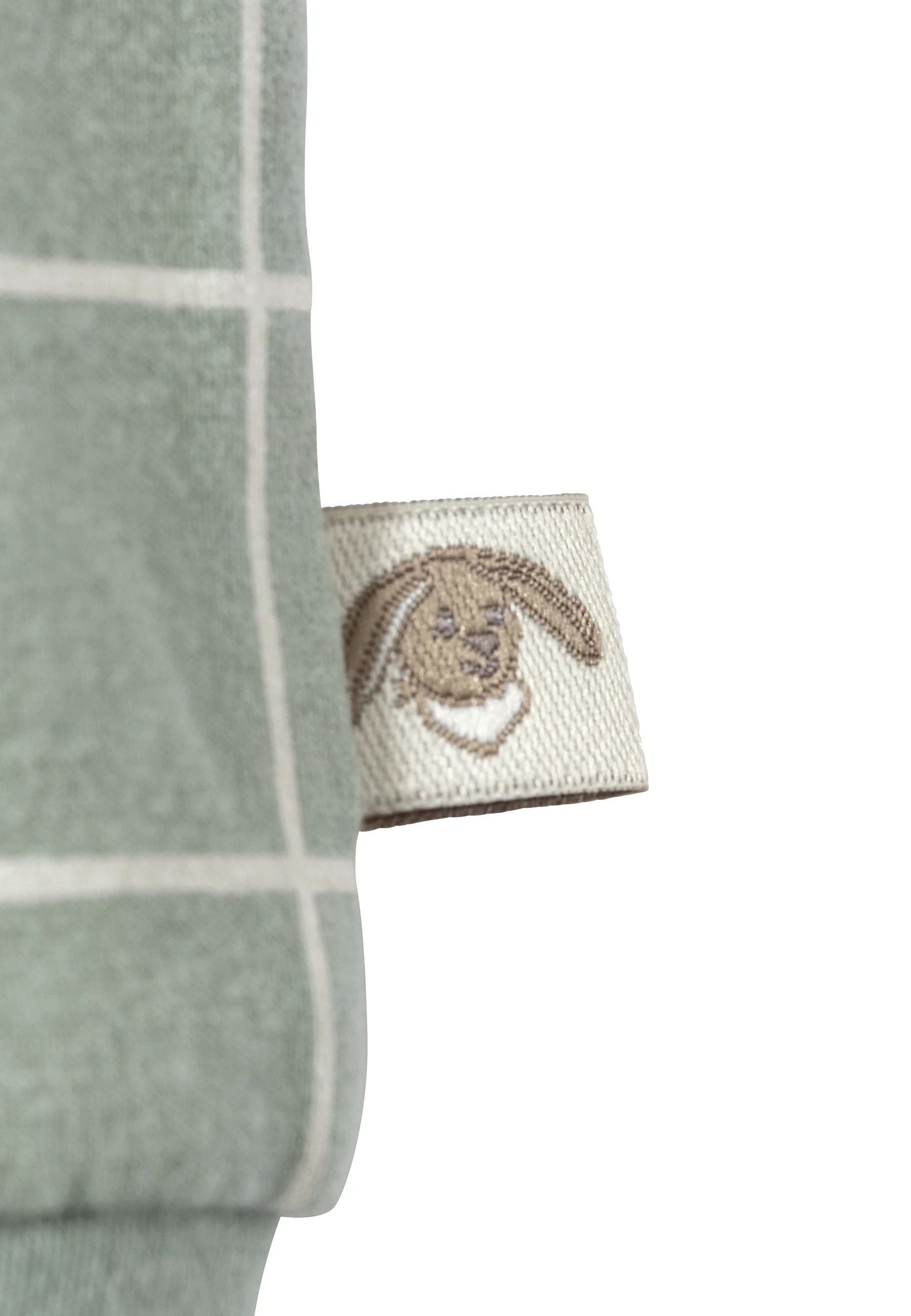 Hose mit modischem Karomuster in steingrün