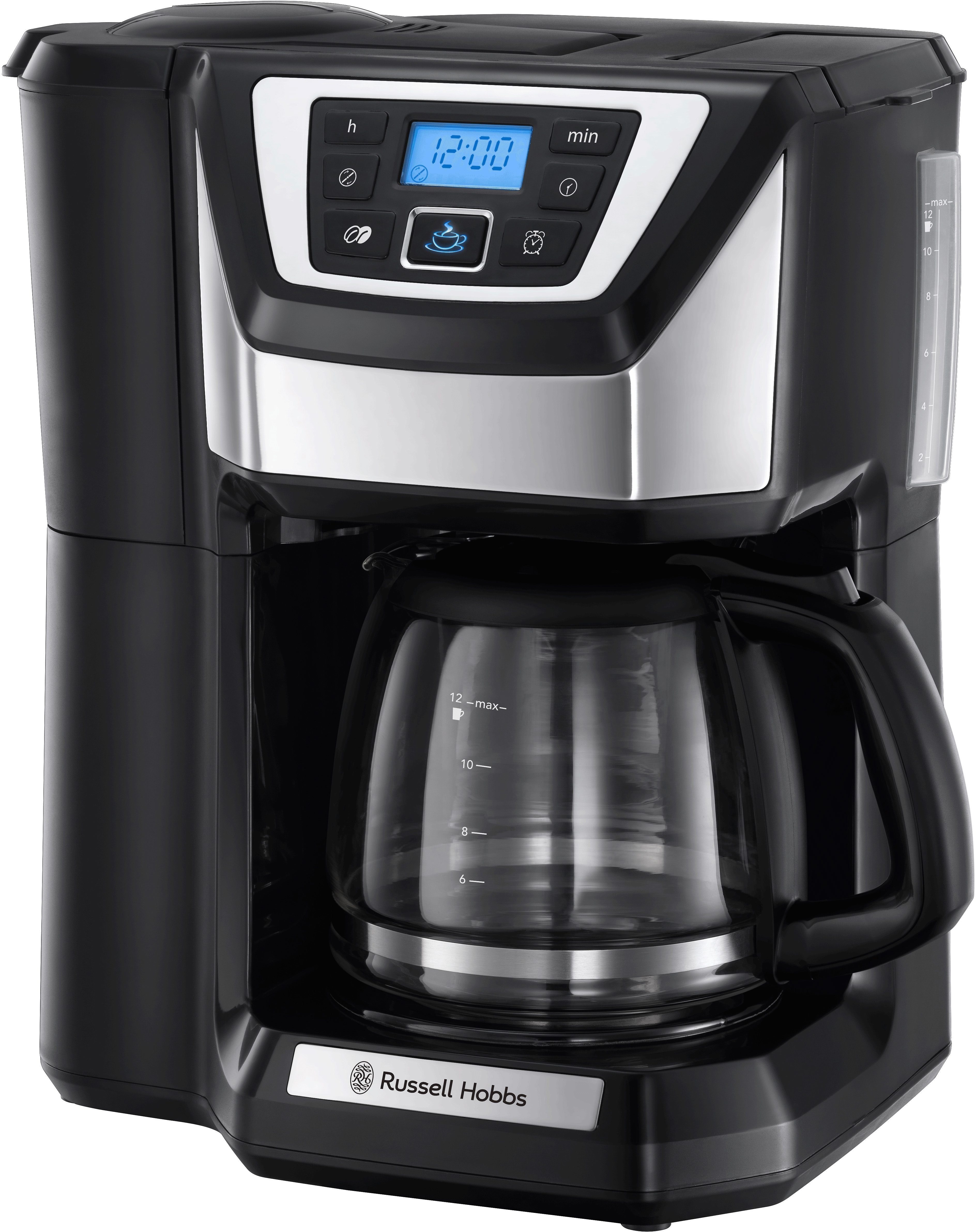 RUSSELL HOBBS Kaffeemaschine mit Mahlwerk Victory Grind & Brew 22000-56, 1,5l Kaffeekanne, Permanentfilter, Digital