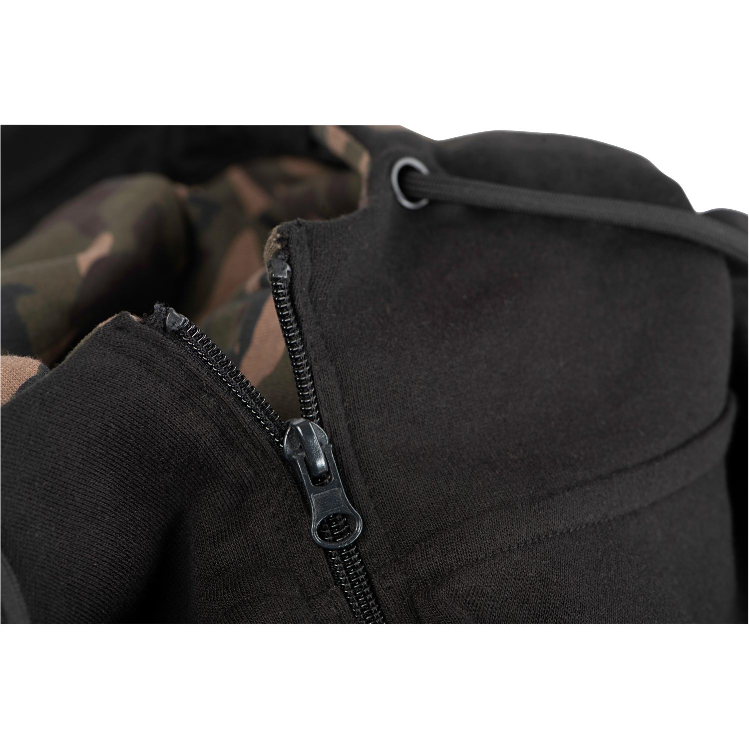 Fox Carp Herren LW Zip Hoodie (black/camo)
