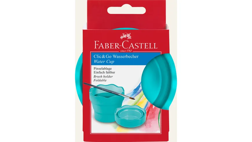 FABER-CASTELL Wasserbecher Clic&Go türkis
