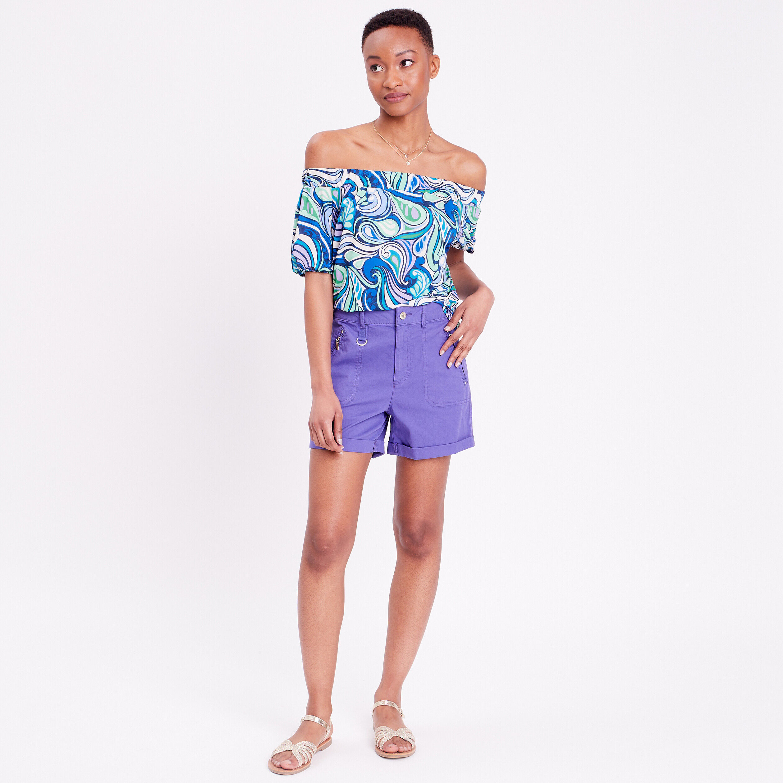 Blouse col bardot noir femme | Cache Cache