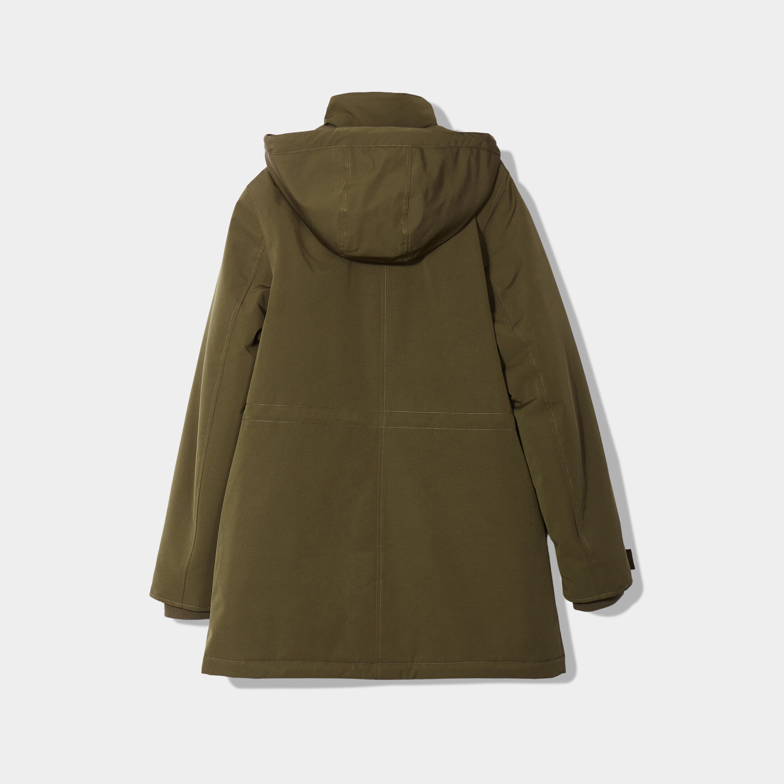 Parka droite à capuche vert kaki femme | Cache Cache