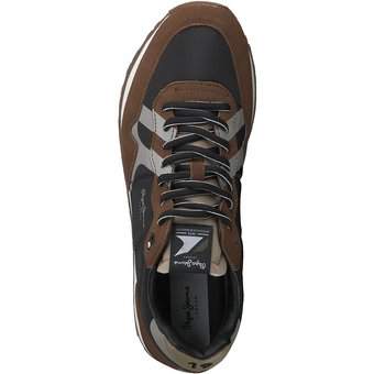 Pepe Jeans Britt Man Print Sneaker in schwarz