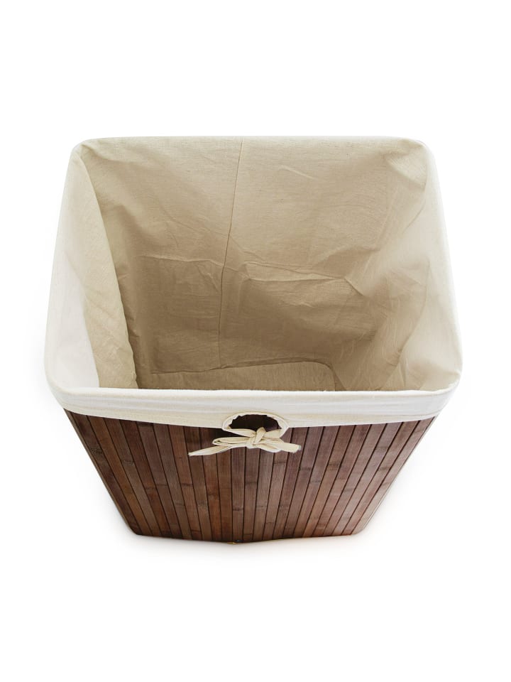relaxdays Wäschekorb in Braun - (B)43,5 x (H)65,5 x (T)33,5 cm günstig kaufen onesize