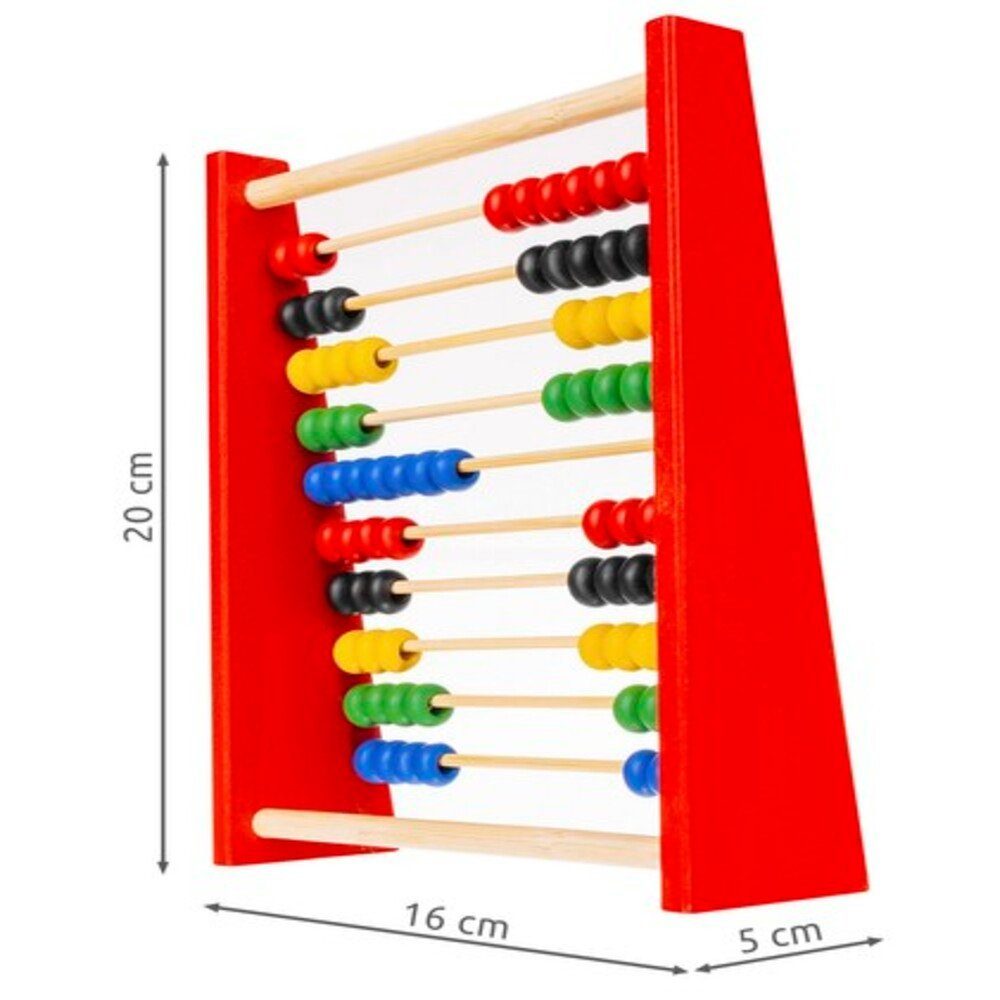ISO TRADE Rechenschieber Rechenschieber Abakus aus Holz, (Rechenrahmen Abakus Rechenhilfe, 1-tlg., Zählrahmen 100 Kugeln Holz Kinder), Rechnen Grundschule lernen Mathe