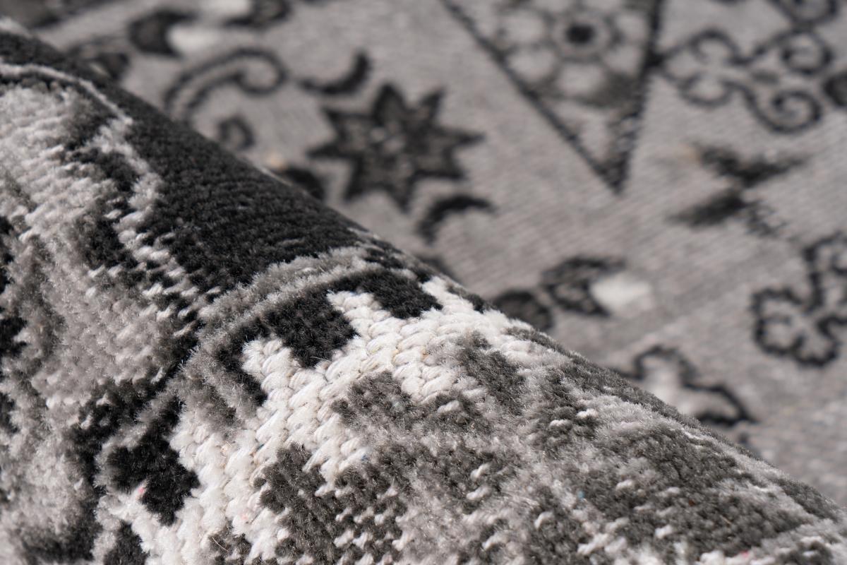 megusta Patchwork-Teppich Teppich Grau 80cm x 150cm