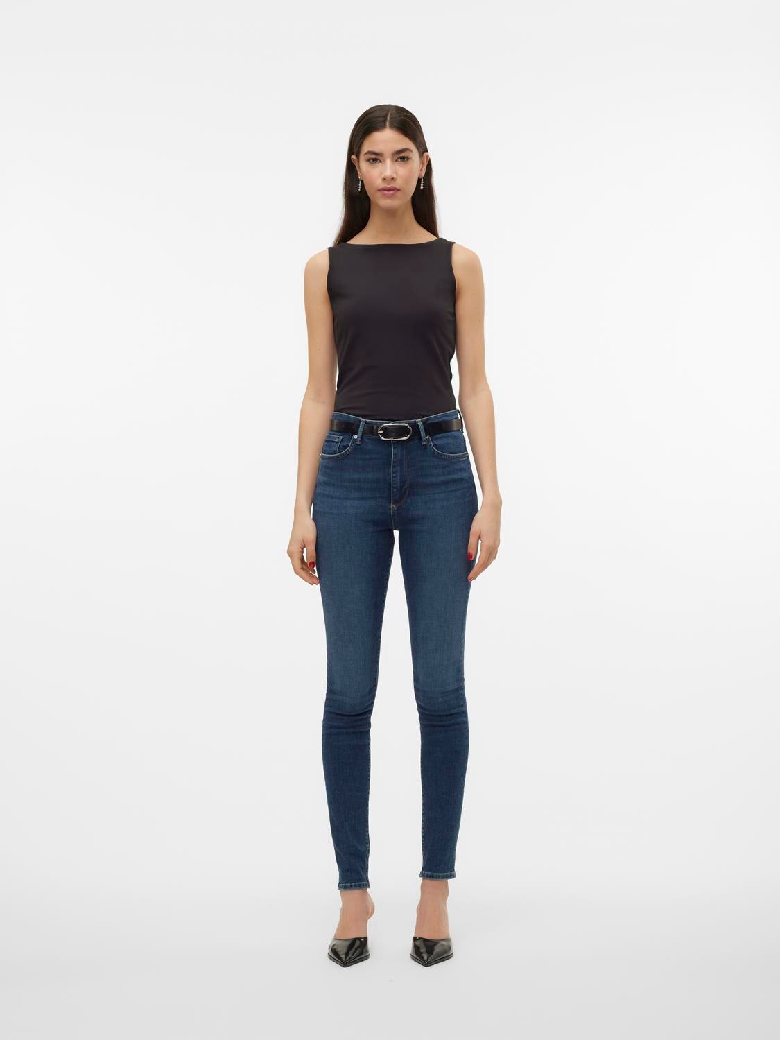 VMSOPHIA Hohe Taille Skinny Fit Jeans