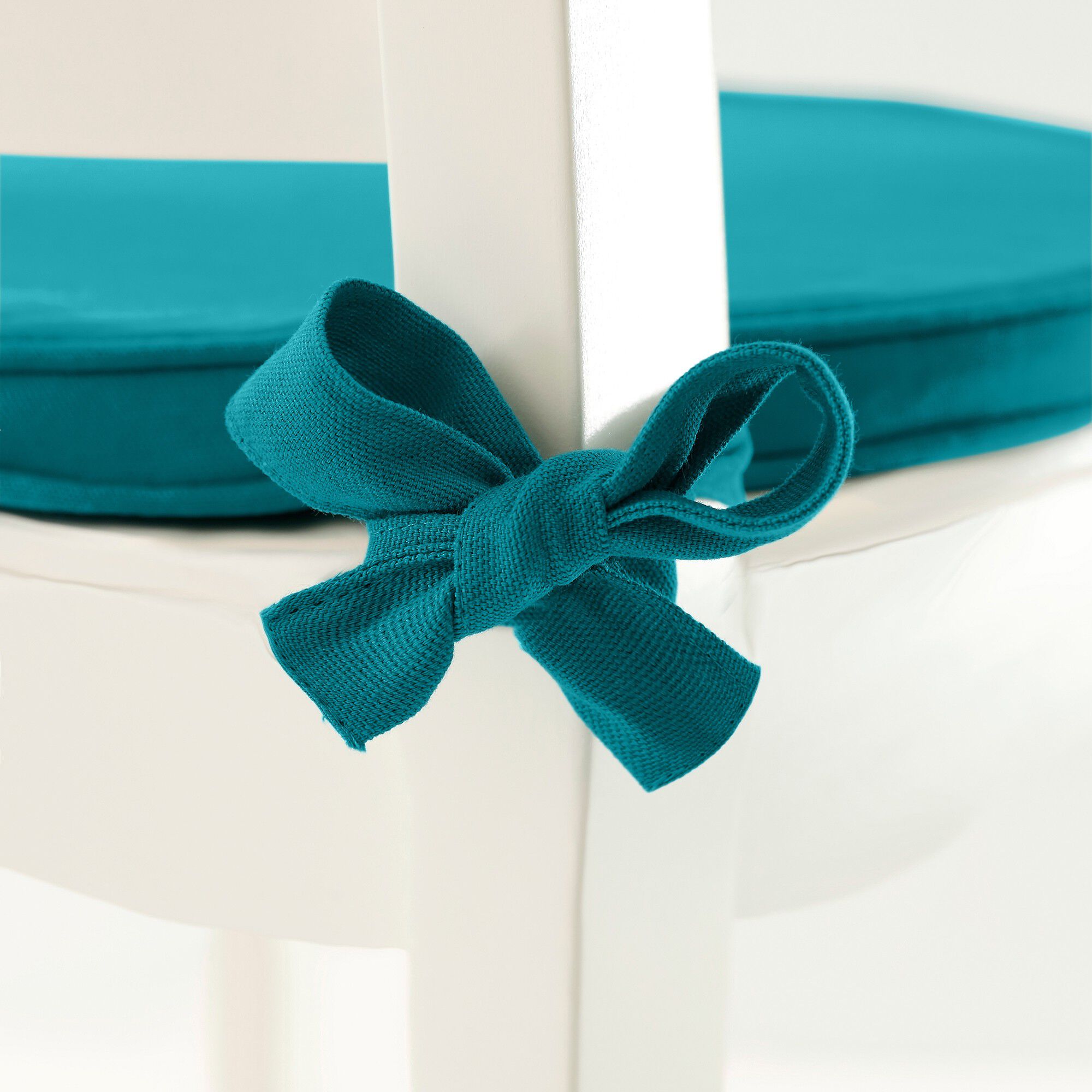 Coussin d'assise uni rond bachette