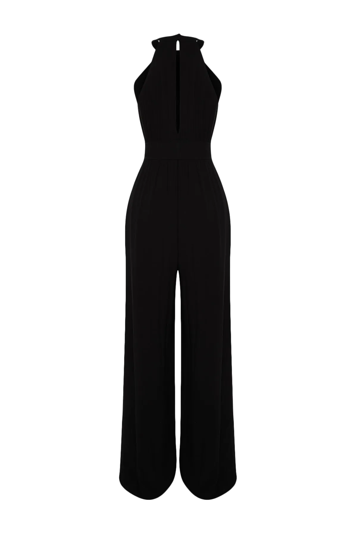 Trendyol Collection  Schwarzer gewebter Jumpsuit mit Neckholderkragen TWOSS23TU00121