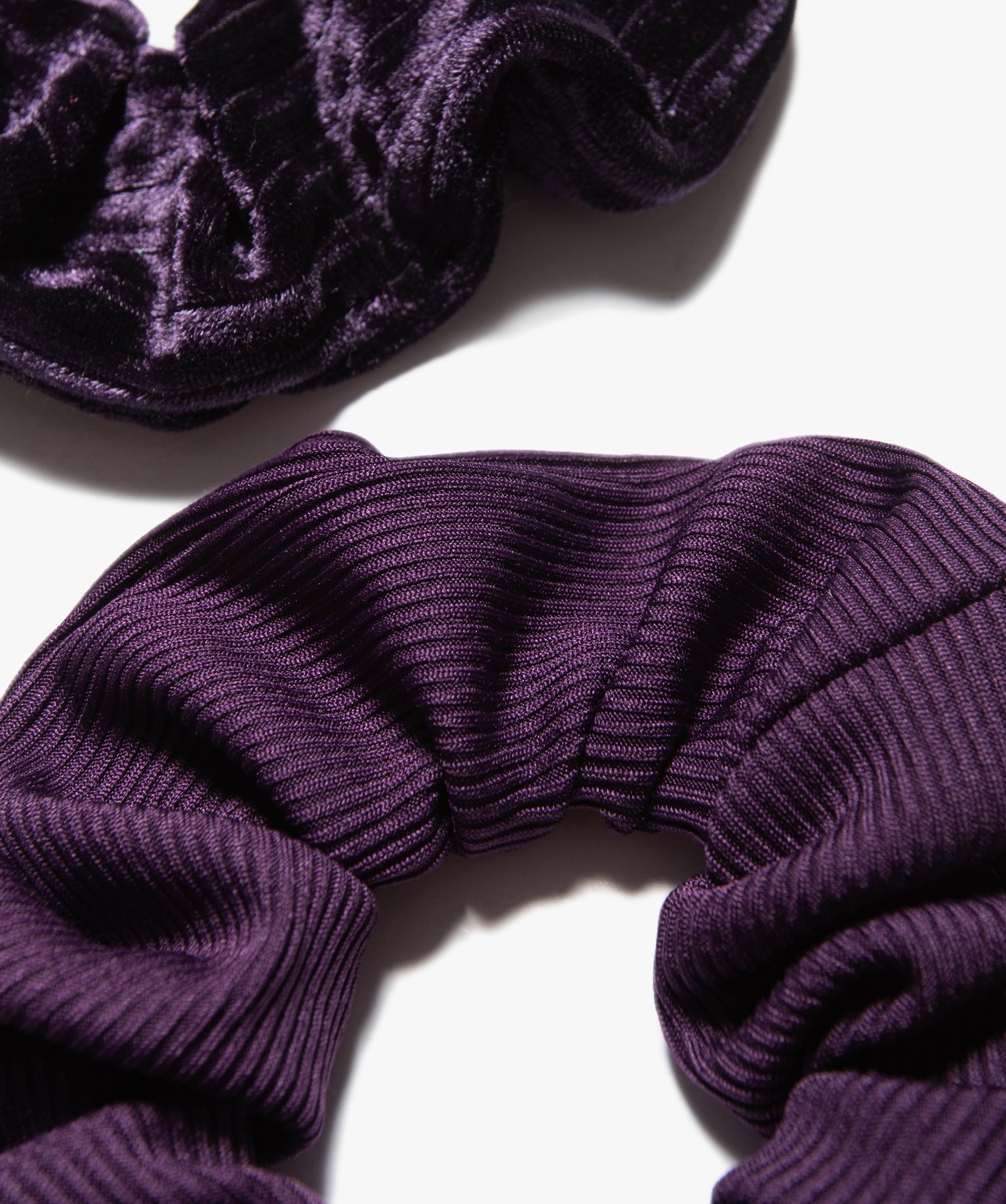 Chouchou femme ctelé (lot de 2) violet | GEMO