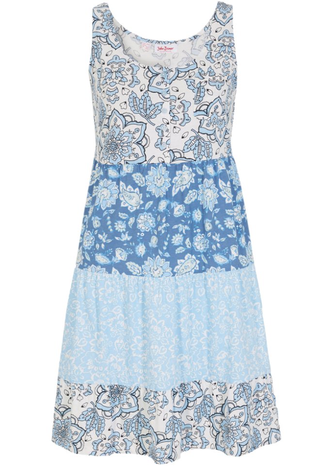 Baumwoll Jerseykleid, kurz