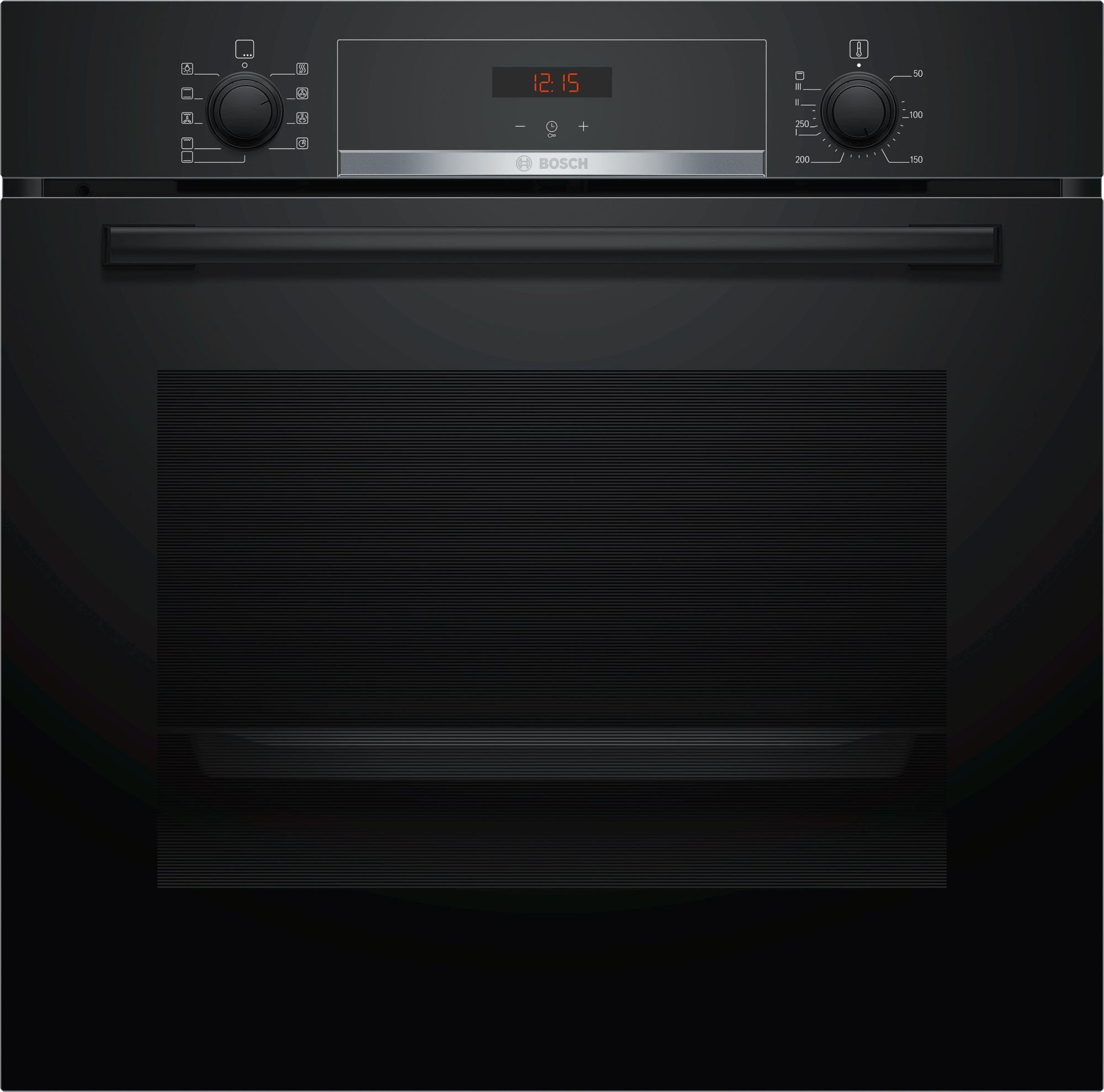 BOSCH Backofen-Set Backofen Teleskopauszug mit PKM Induktionskochfeld schwarz autark 60cm, mit 1-fach Teilauszug