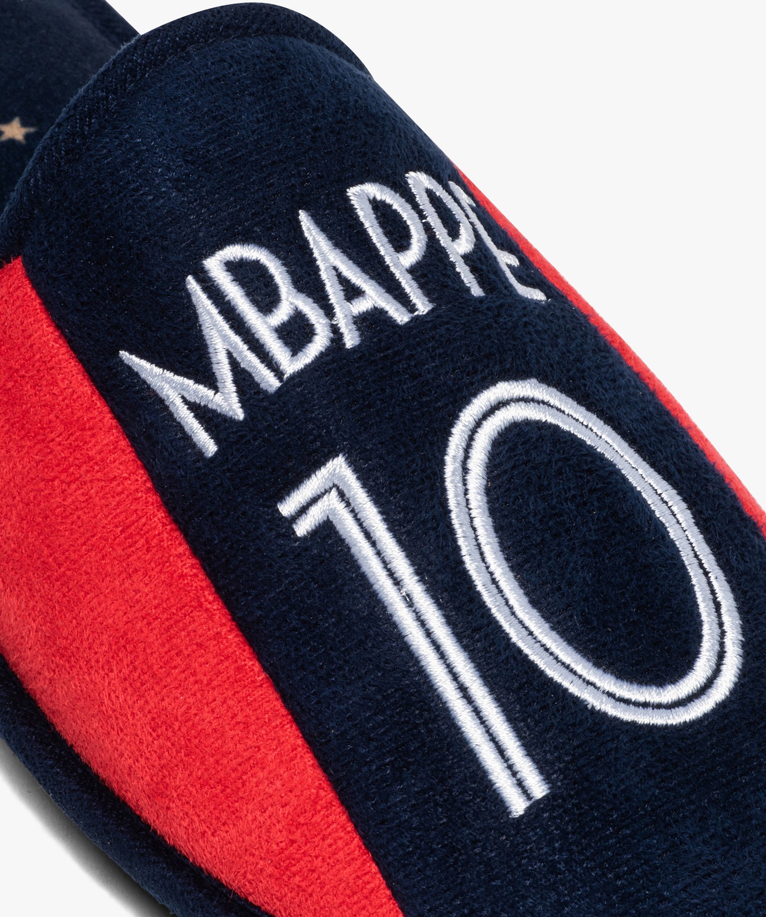 Chaussons homme mules plates en velours - Mbappé marine | GEMO