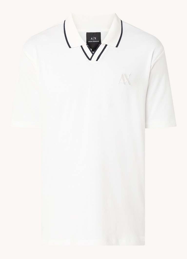 Polo Armani Exchange de corte regular com logotipo