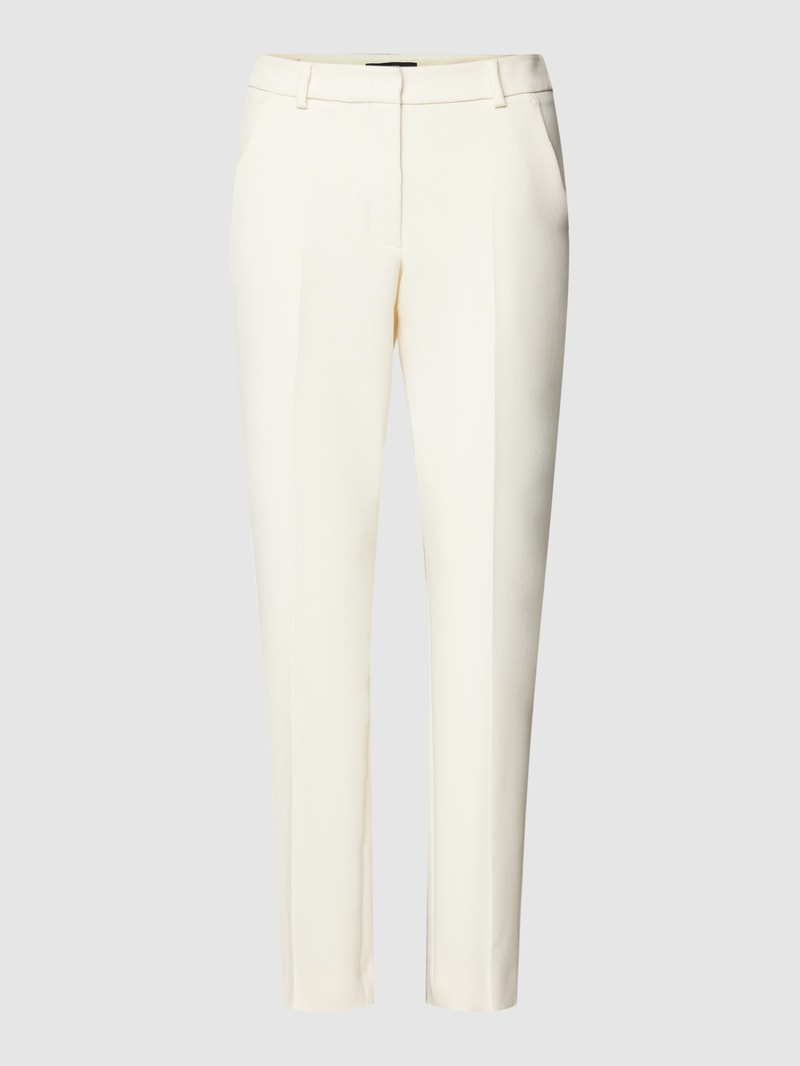 Hose mit Bundfalte und Schmale Passform mit Bügelfalten in offwhite