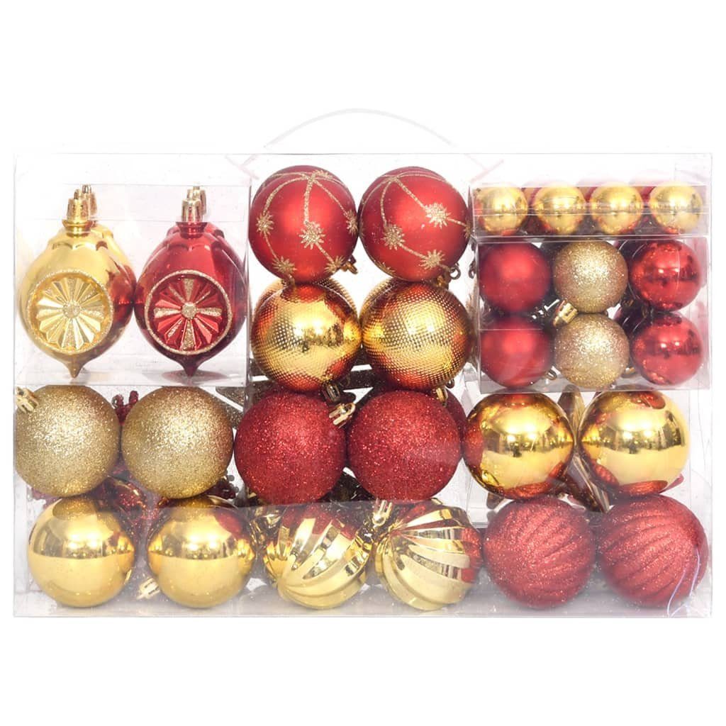 vidaXL Christbaumschmuck 108-tlg. Weihnachtskugel-Set Golden und Rot (1-tlg)
