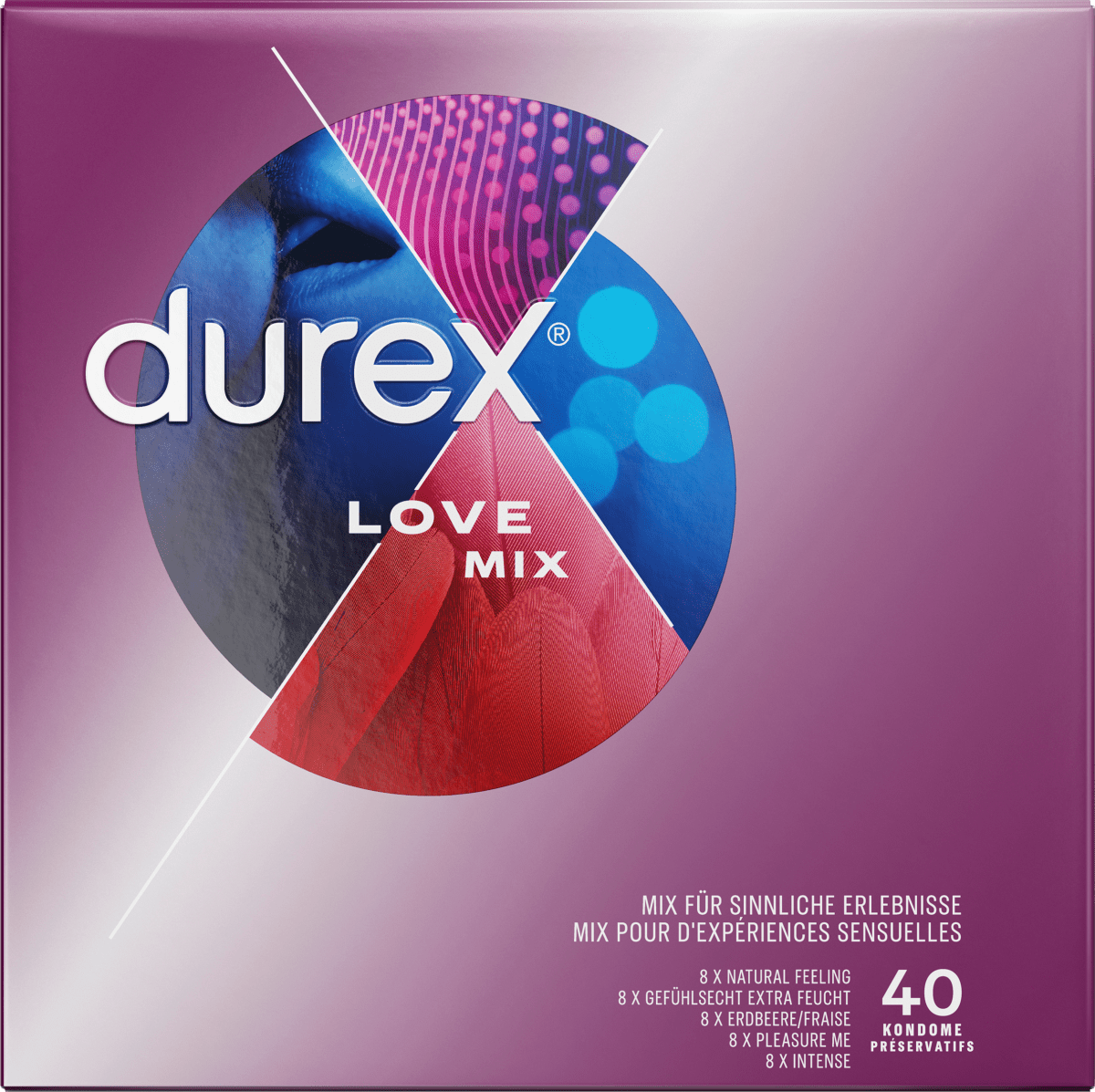 Kondome Love Mix, Breite 56mm, 40 St