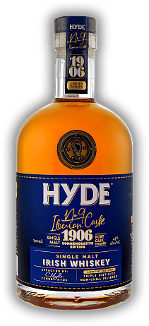 Hyde No.9 Irish Whiskey Iberian Cask  43% Hyde No.9 Irish Whiskey Iberian Cask  43% Ein Genuss für Liebhaber von fruchtigen Port Cask Finishings. 0,7	 Liter - Vol 43%