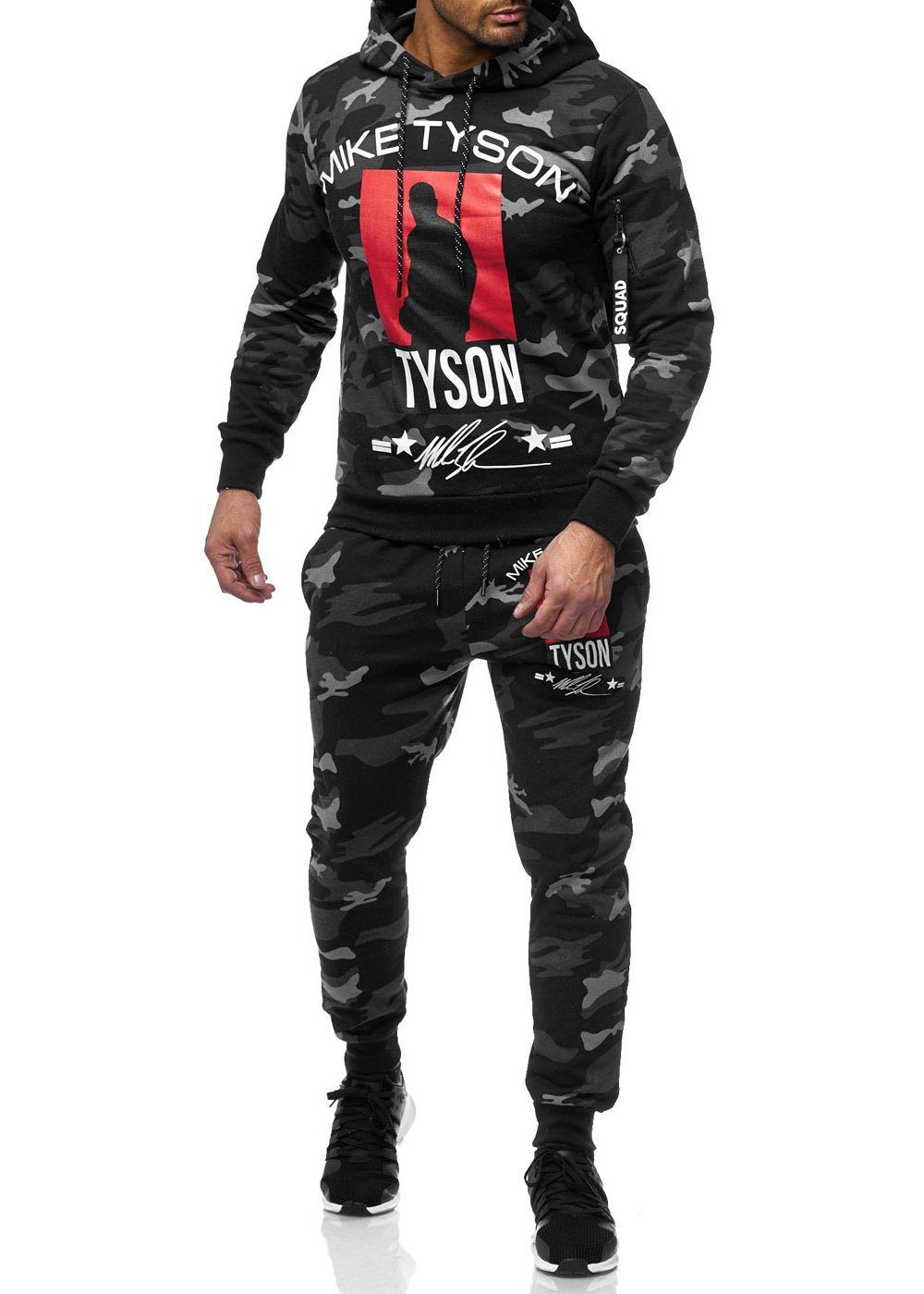 Code47 Jogginganzug Herren Jogginganzug Boxing Camouflage Trainingsanzug Sportanzug Fitnes (Sportanzug Trainingsanzug Fitnessanzug, 2-tlg)