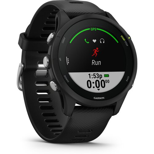 FORERUNNER® 255 MUSIC SCHWARZ MIT SCHNELLWECHSEL-SILIKONARMBAND 22 MM