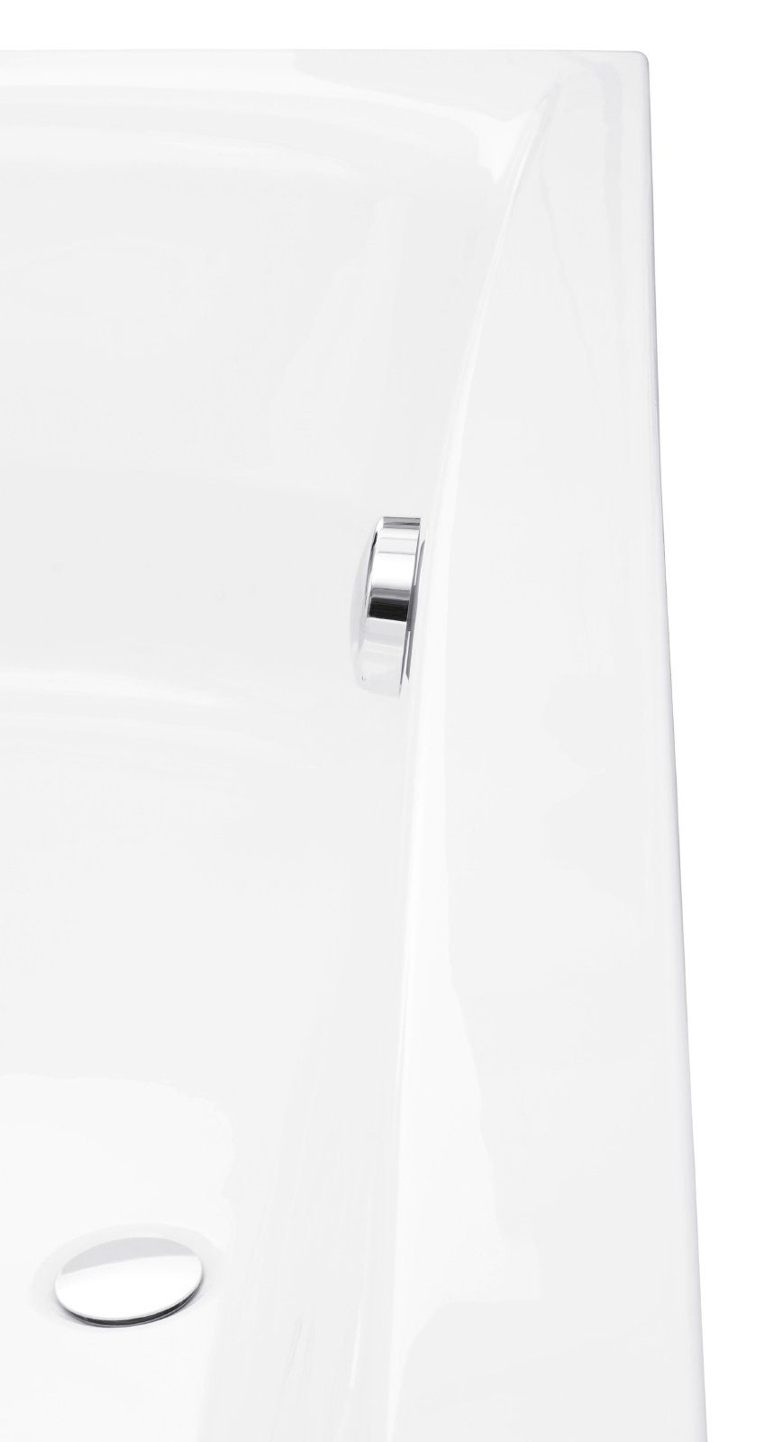Calmwaters Badewanne Modern Curved, (1-tlg), Weiß, 180 x 80 cm, Acryl, Duobadewanne für zwei Personen, 02SL3317