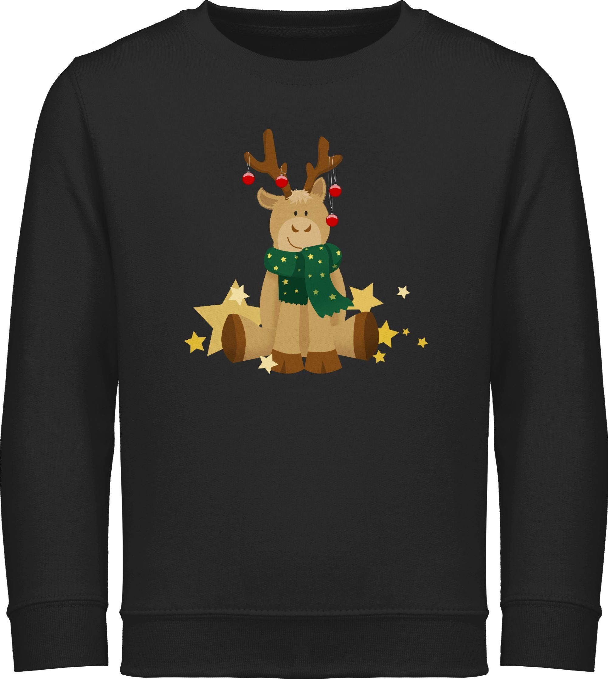 Shirtracer Sweatshirt süßer Elch Weihnachten Kleidung Kinder