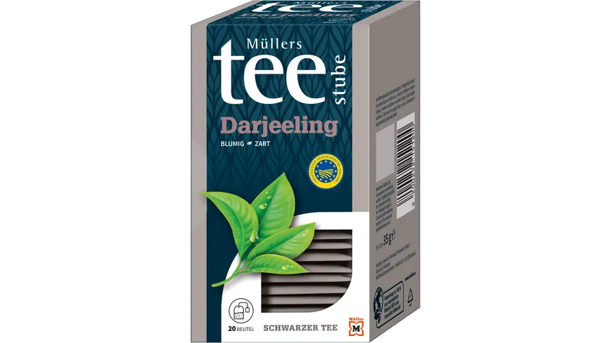 Müllers Teestube Schwarzer Tee Beutel Darjeeling 35 g