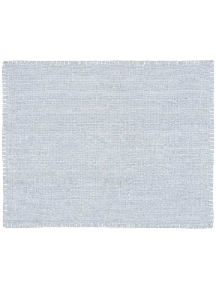 IB Laursen Tischset Staubig Blau mit weißen Nähten 45x35 cm günstig kaufen onesize