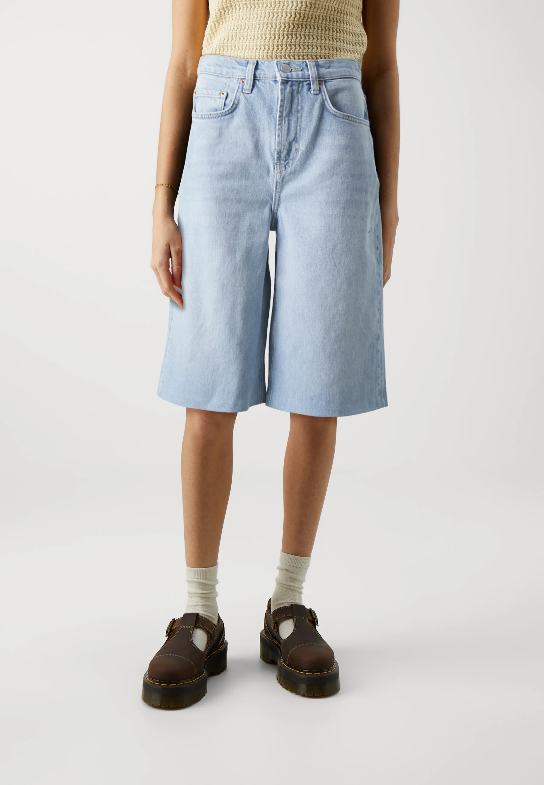 Consciente VMROWENA LARGO ANCHO - Shorts vaqueros