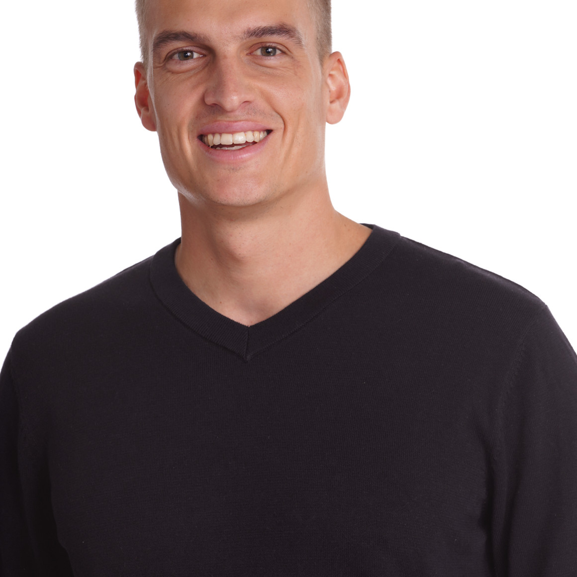 Herren Feinstrickpullover mit V-Ausschnitt
