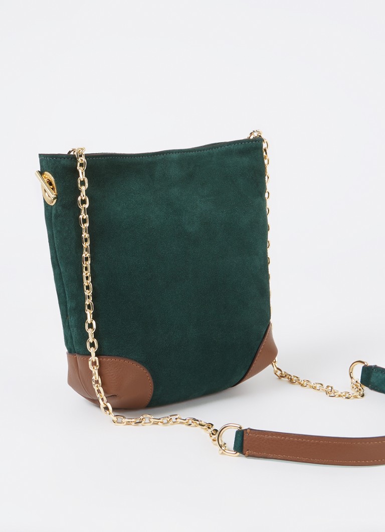 Borsa a tracolla Le Mini Charlotte di Gerard Darel in pelle scamosciata con dettagli in pelle.