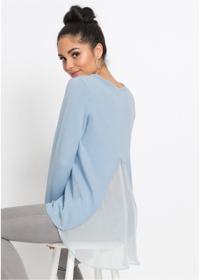 Pullover mit Bluseneinsatz