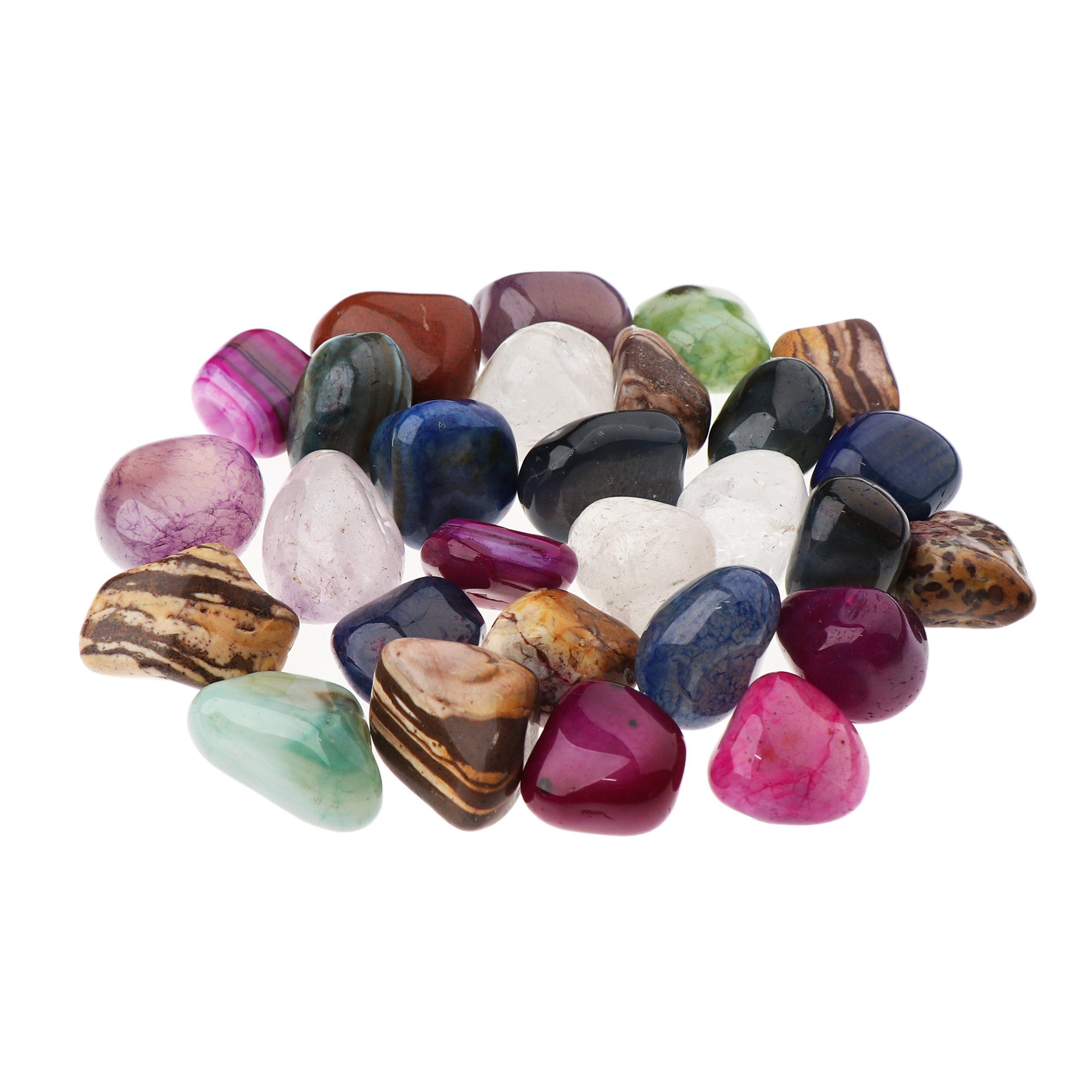 NKlaus Mineralstein 500g Trommelsteine Multi Mix 25 - 30 mm Heilsteine Edelsteine Schmuck