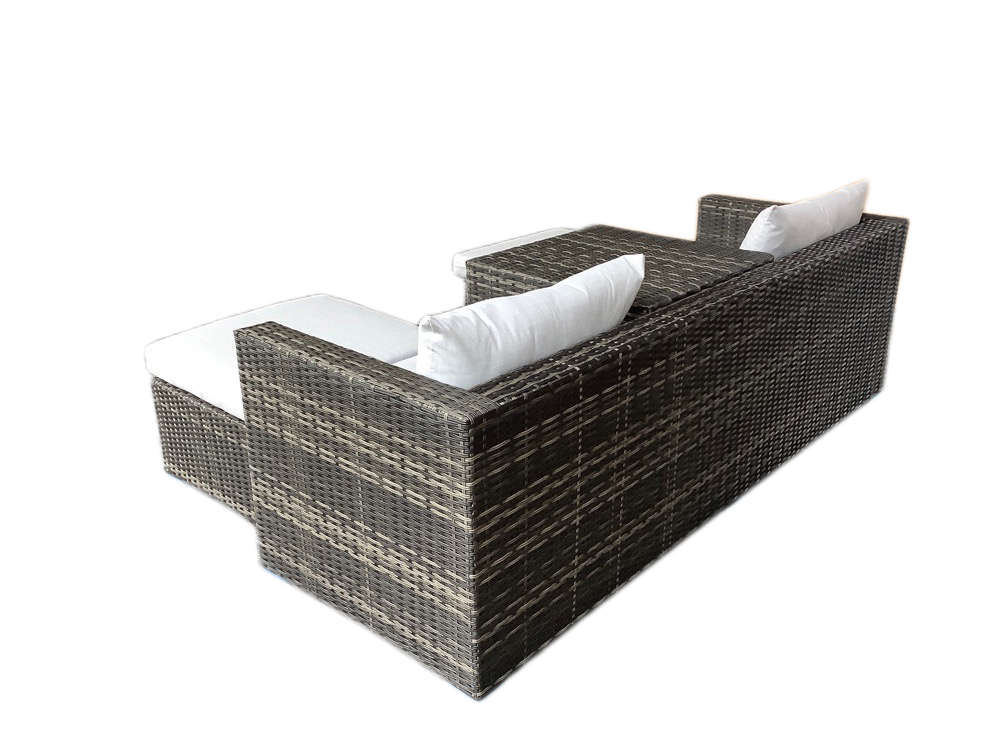 schütte Home & Living Rattan Multifunktionslounge 13-tlg. mit Auflagen hellgrau K/D