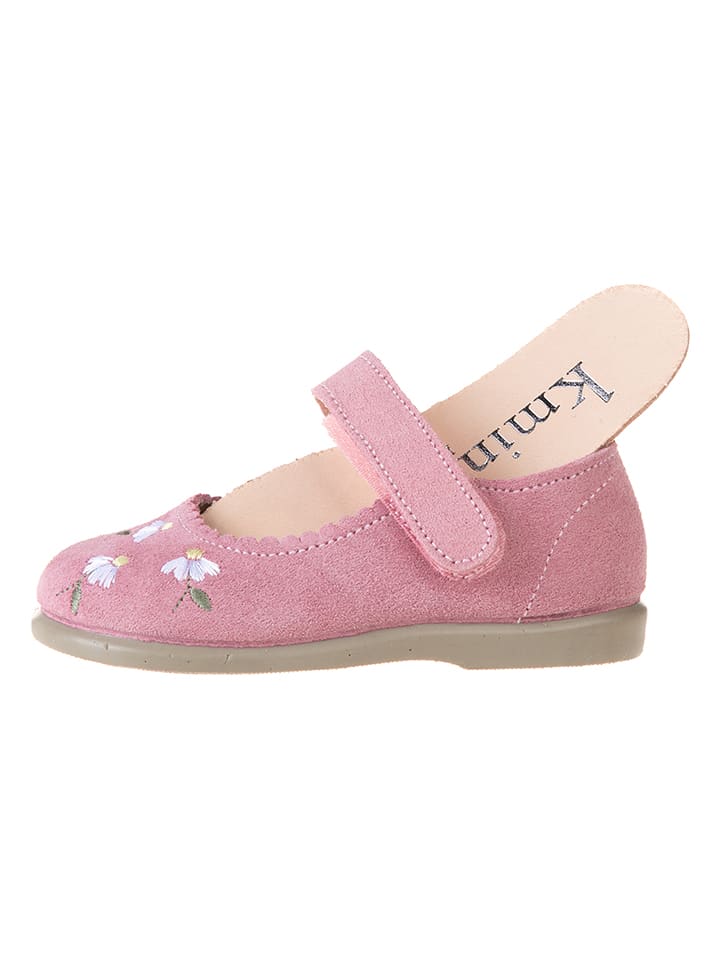 kmins Leder-Spangenballerinas in Rosa günstig kaufen