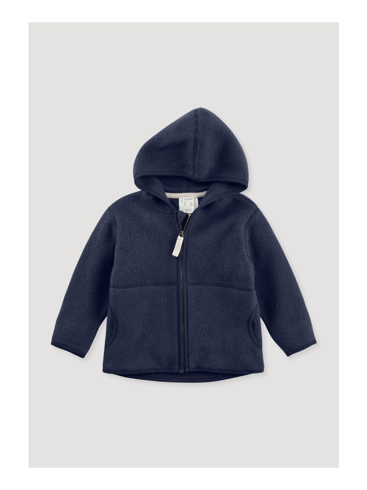 Hessnatur Fleece-Jacke in dunkelblau günstig kaufen