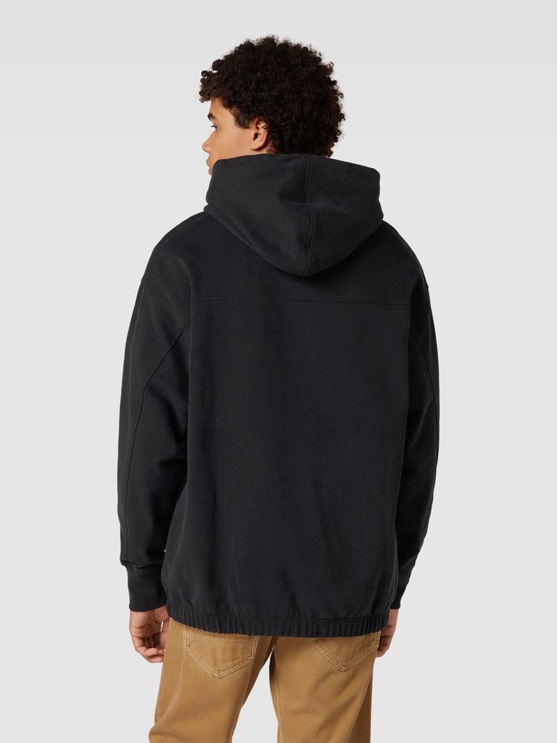 Hoodie mit Label-Stitching Modell 'ARCHIVAL MONOLOGO' in black