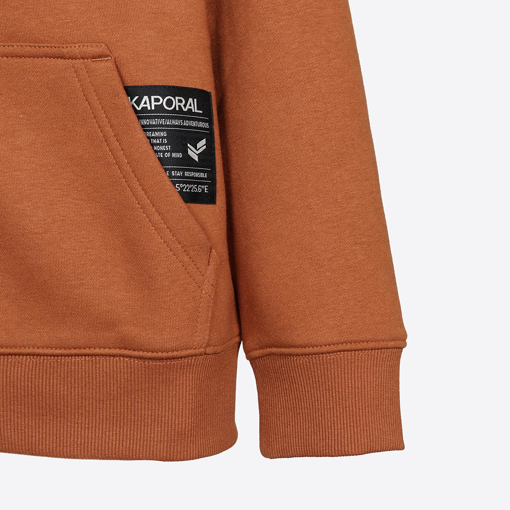 EROLE  Sweat zippé marron garçon