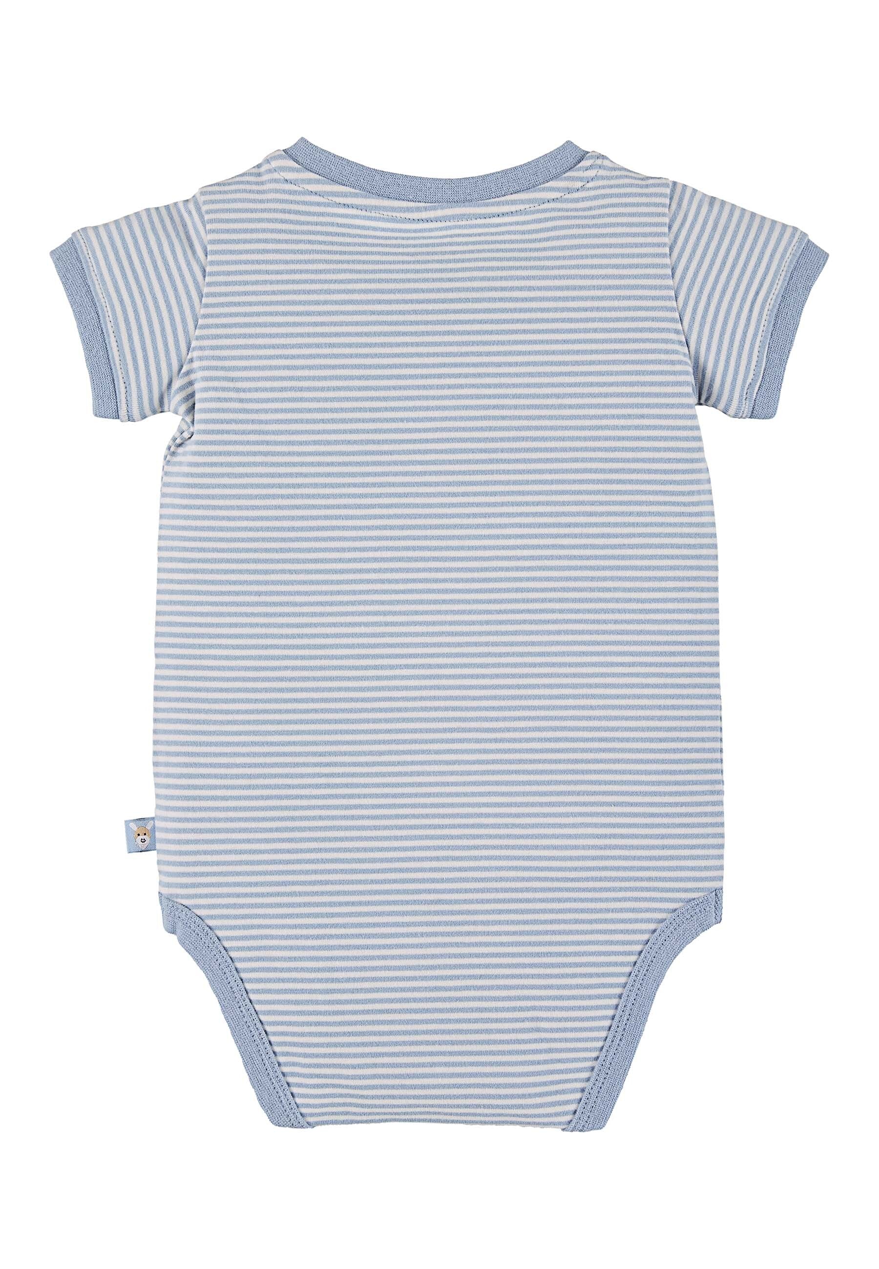 GOTS Body Esel Emmi, Kurzarm aus Jersey geringelt