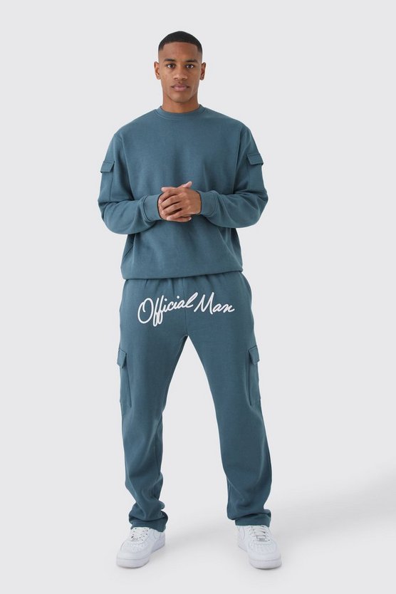 Sweatshirt mit Cargo-Taschen & Jogginghose