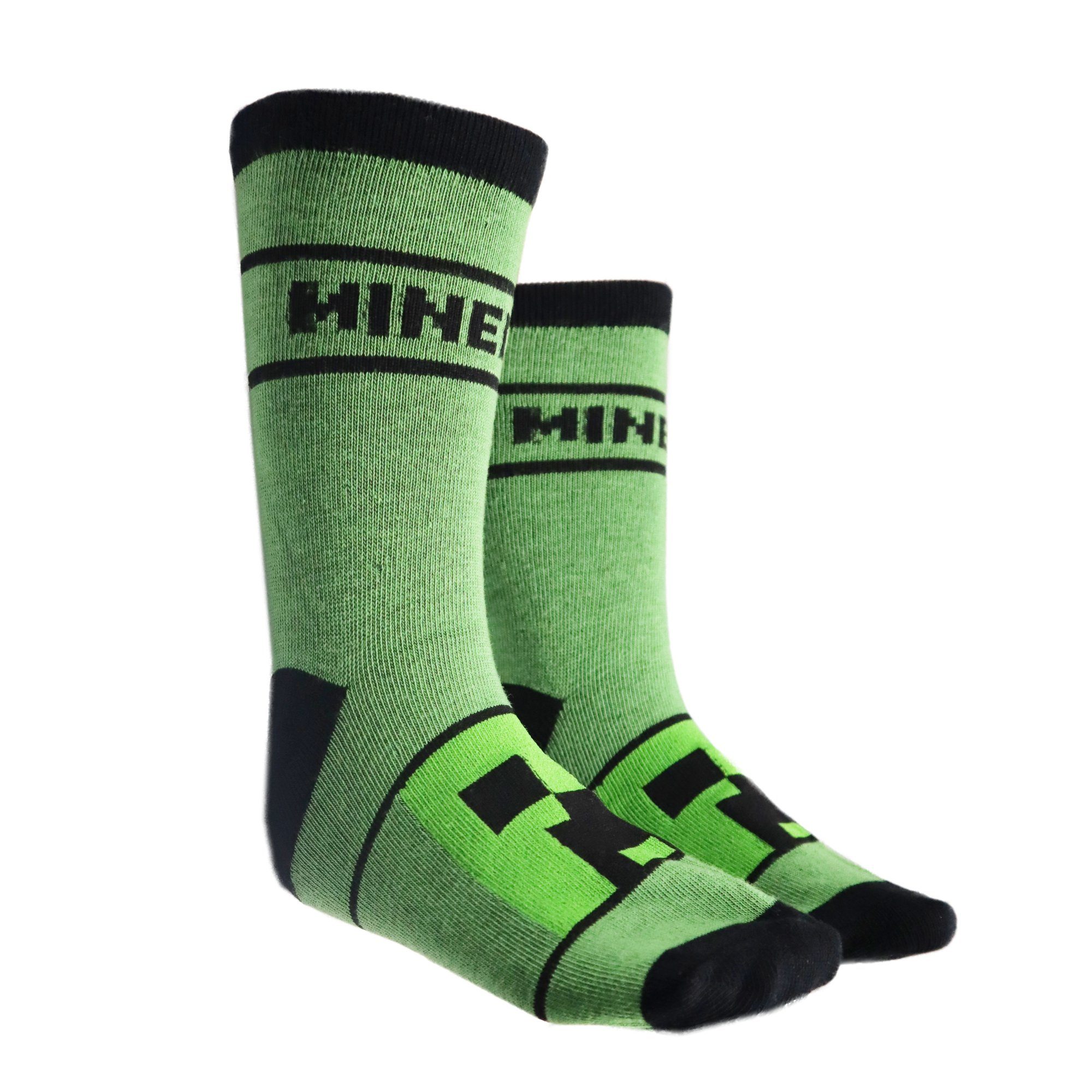 Minecraft Langsocken Minecraft Creeper TNT Kinder Jungen lange Socken 6er Pack Gr. 27 bis 38