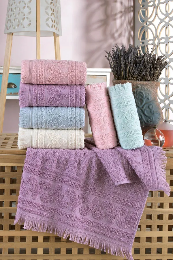 Zeynep Tekstil  Hochwertiges 6-teiliges 50 x 90 cm großes Hand- und Gesichtshandtuch-Set | 100% Baumwolle