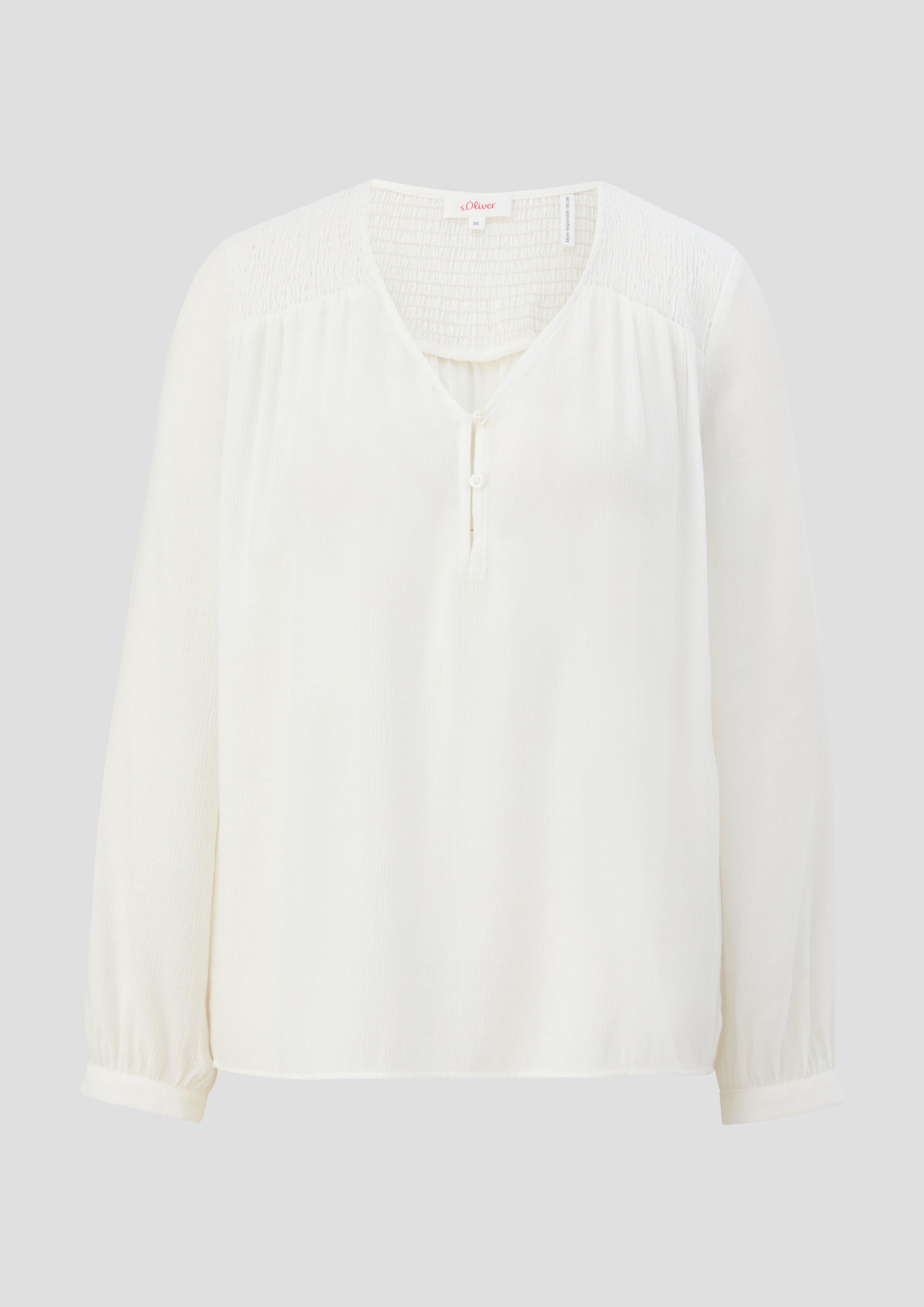 Bluse mit gesmokten Details  2135689-0210