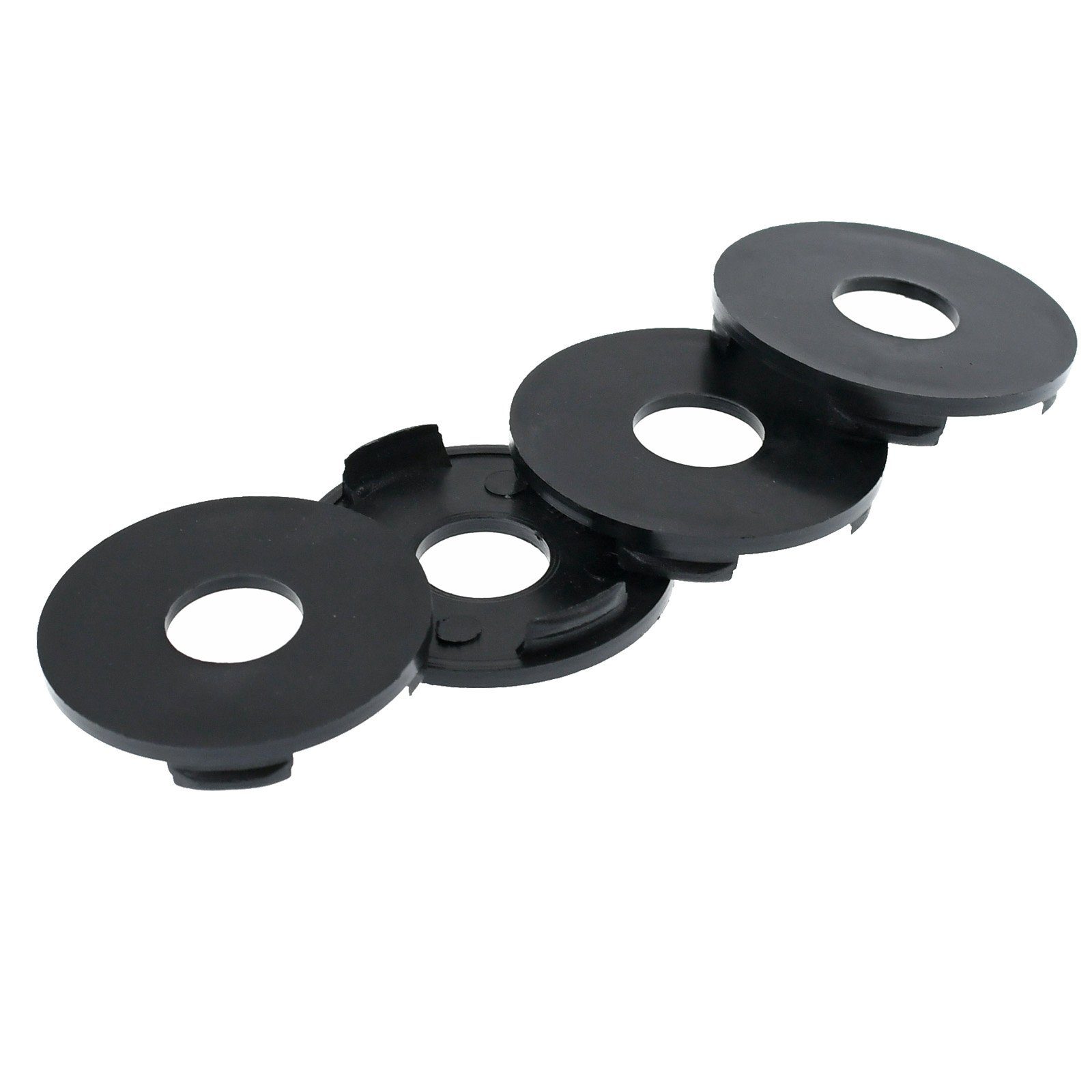 RKC Radkappe 4X 54,1mm Nabenkappen Radnaben Kappen Schwarz Flach für Brock Felgen