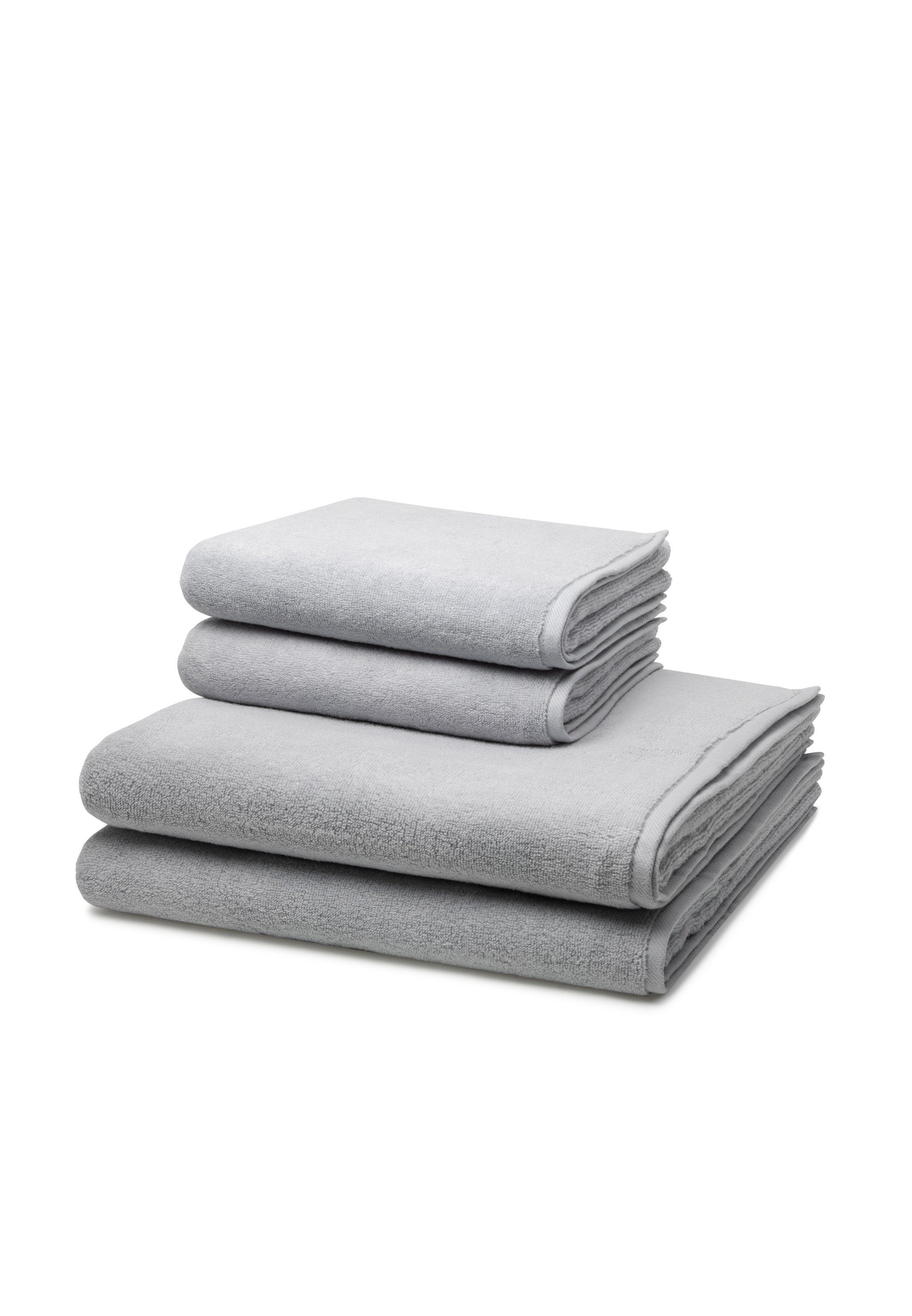 ROSS Handtuch Set Sensual Skin, Walkfrottee, (Spar-Set, 4-tlg), 2 X Handtuch 2 X Duschtuch - im Set - Baumwolle -