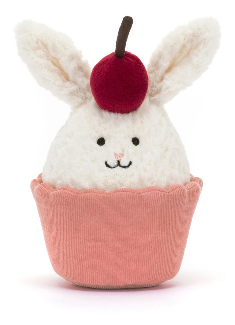 Jellycat Dainty Dessert Bunny Cupcake cuddly toy 14 cm
