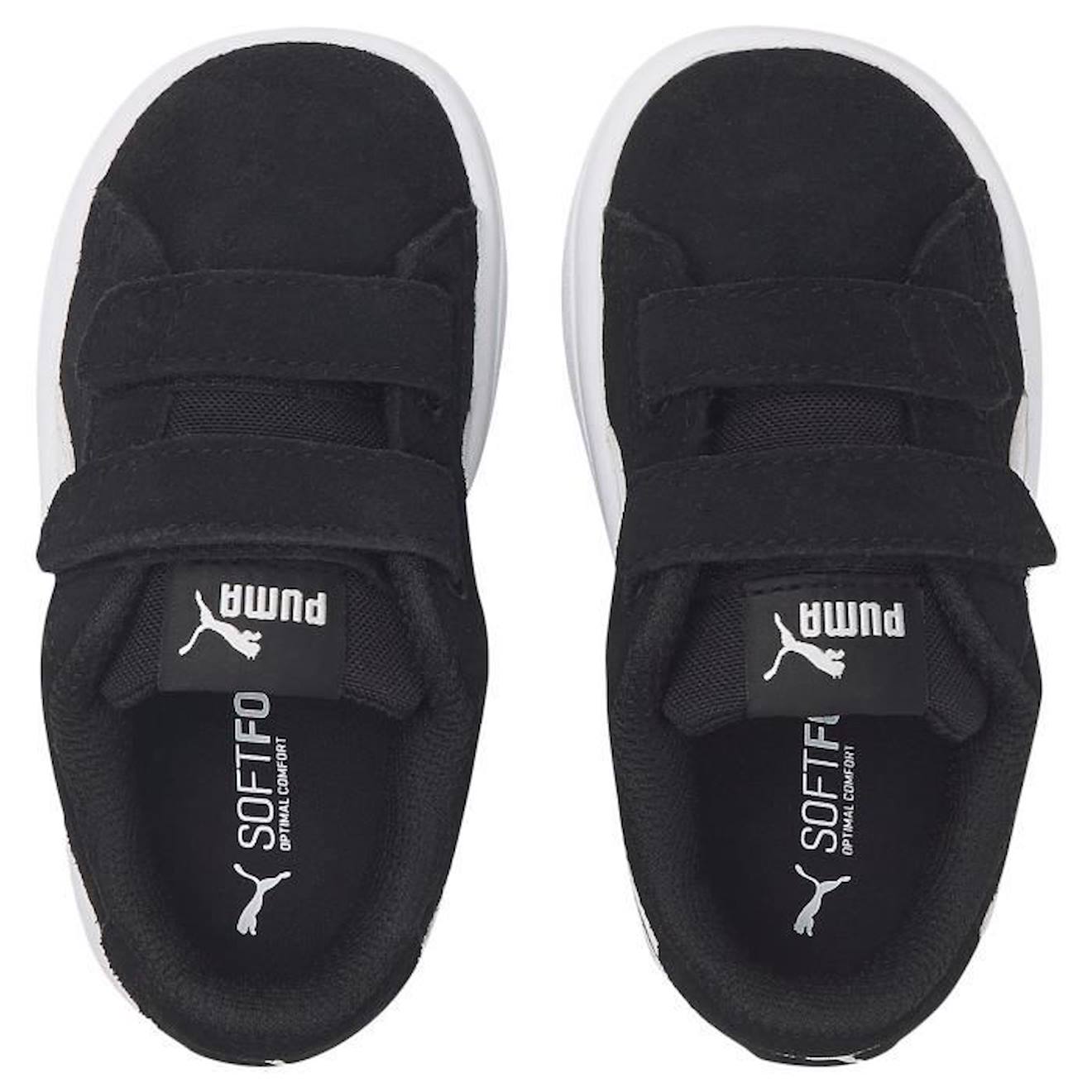 Basket Cuir Enfant Puma Smash V2 SD noir