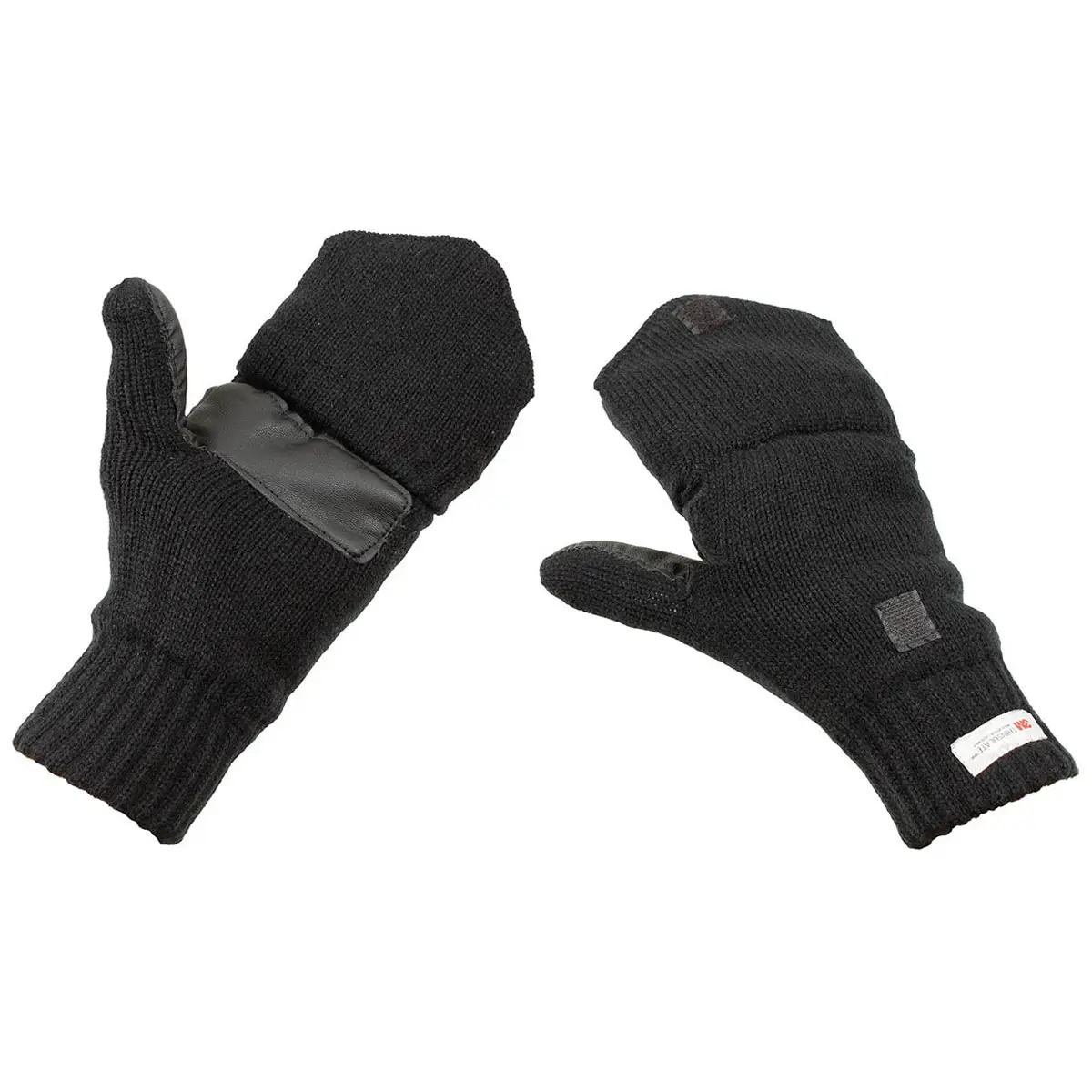 Klapphandschuhe Strick schwarz