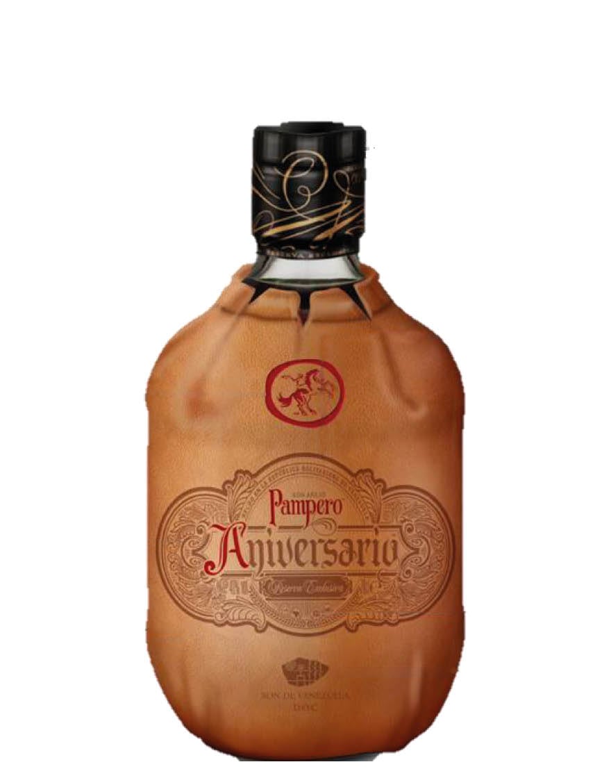 Ron de Venezuela Extra Añejo DOC Reserva Exclusiva Aniversario Pampero 0,7 ℓ, Étui en cuir